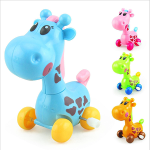 创意儿童发条玩具 卡通动物上链长颈鹿链条小玩具地摊货源