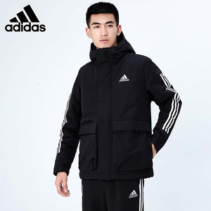Adidas阿迪达斯棉服男装冬季新款保暖连帽运动棉衣夹克外套GT1688