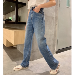 aepai68023浅蓝色高腰牛仔裤女2020款韩版显瘦垂感