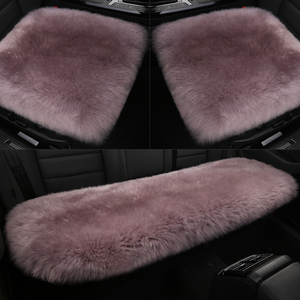 冬季汽车坐垫无靠背三件套保暖羊毛皮一体车垫子整张羊皮裁剪座垫