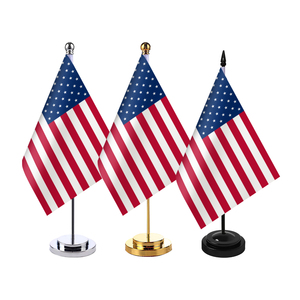 特价美国国旗 办公室桌旗座桌面旗帜摆件室内单杆旗架会议室装饰