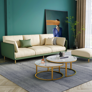 意式极简直排式科技布艺沙发客厅小户型轻奢现代简约三人位办公室