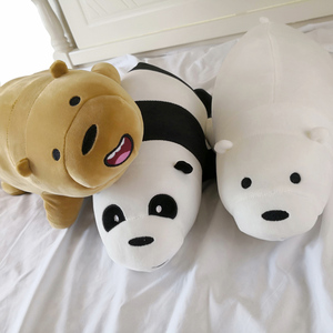 三只小熊公仔熊猫玩偶毛绒玩具趴趴熊布娃娃超软睡觉抱枕生日礼物