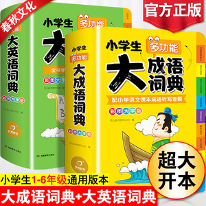 2023正版小学生大成语词典大英语词典小学多功能大全1-6年级彩图版全功能字典英汉汉英双解互译小词典词汇语法单词儿童训练工具书