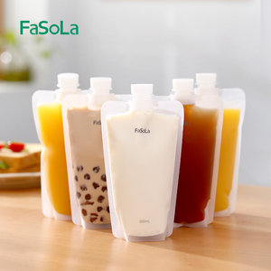 FaSoLa淡奶油储存袋分装袋食品级豆浆牛奶袋子带吸嘴袋辅食袋透明