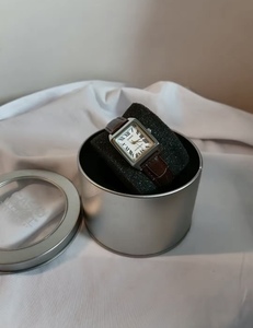 日本海淘现货Casio卡西欧复古气质罗马盘小方表方形棕色皮带手表