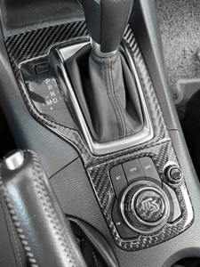 适用17-19款马自达昂克赛拉内饰改装碳纤软贴档位面板右驾升降贴