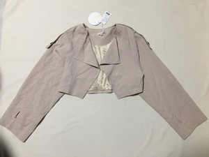 专柜正品S*hwin灰虾粉色时尚摩登复古宽松中袖超短款工装甜酷外套