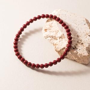 爱洛奇 国风朱砂石手链复古风设计感气质个性女式红珠手饰S6563