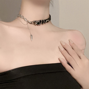 拼接项圈女颈带choker脖颈链高级感项链个性小众设计甜酷锁骨链