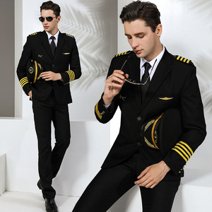 空少制服外套男飞行员服装机长制服职业西装演出服年会礼服男西服