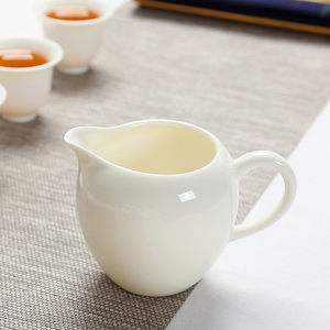白瓷公道杯大号 温润如玉 德化陶瓷茶具配件茶漏套装分茶器包邮
