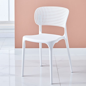 家用靠背椅子简约现代加厚塑料椅塑胶餐椅成人休闲桌椅户外凳子