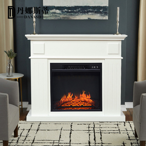 丹娜斯蒂欧式壁炉装饰柜 美式简约实木轻奢家用取暖器壁炉架0.9米