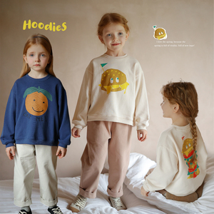 幼儿园宝宝可爱卡通卫衣 允儿妈女童春季新款纯棉套头衫儿童上衣