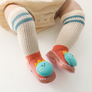宝宝地板鞋袜软底中筒防掉护膝婴儿高筒学步防滑地板儿童袜子男女