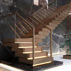 悬空楼梯现代叠式定制楼梯无护栏楼梯大理石木板楼梯无梁楼梯设计