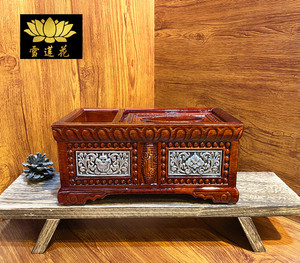 藏式纸巾盒藏族用品家居用品抽纸木盒餐巾纸盒子木头