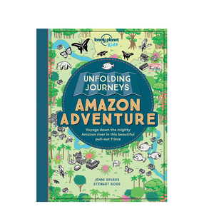 英文原版 Lonely Planet Amazon Adventure 亚马逊冒险之旅 STEM知识科普课超大跨页拉拉折叠书 孤独星球儿童版