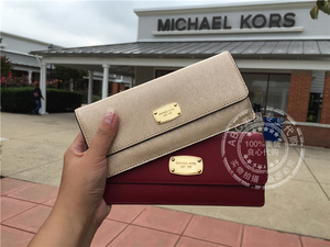 美国采购 MK 薄款 长款钱包 钱夹 MK信封钱包 字母标