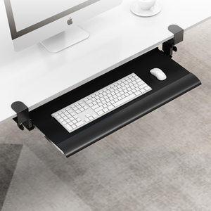 键盘托架免打孔免安装滑轨可移动倾斜夹桌懒人挂架电脑支架收纳架