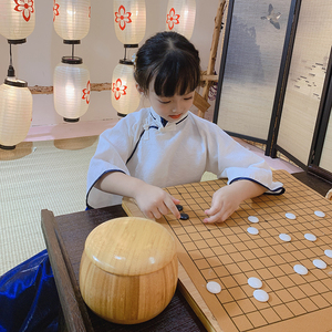 汉服女童秋季儿童古风旗袍女宝民国风倒大袖国学服亲子上衣中国风