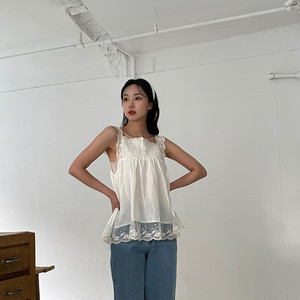 BASQUIAT 韩国夏季吊带背心女外穿设计感小众无袖上衣打底衫