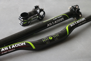 正品ASIACOM 山地自行车碳纤维把组套件 车把+立管+坐管三件套