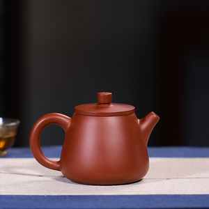 宜兴紫砂壶原矿大红袍纯全手工家用泡茶壶茶具套装小容量高石瓢壶