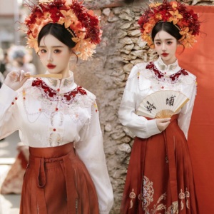 泉州浔埔女簪花氛围感写真主题服装汉服马面裙民族风外景旅拍服装