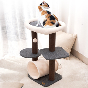 凯瑞catry四季创意小型猫玩具爬架猫树一体猫抓板抓柱猫隧道磨爪