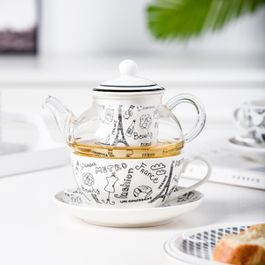 花茶壶陶瓷英式子母壶套装下午茶单人茶具一壶一杯办公室红茶壶