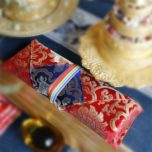 金萨文化 包经布 加厚双层 藏文经书袋 修曼扎 经盖布