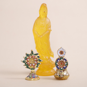 金萨文化 黄铜藏式朵玛食子 供佛摆件 食子花  美观殊胜