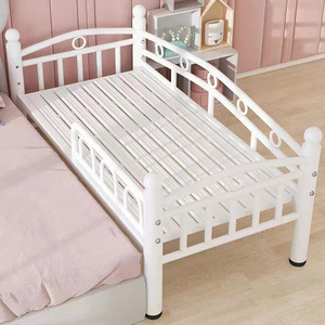儿童床四面护栏小床铁艺单人床婴儿男孩女孩床边床加宽拼接大床