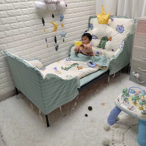 适配宜家米隆床床围IKEA儿童床床品铁艺防撞围婴儿床上用品