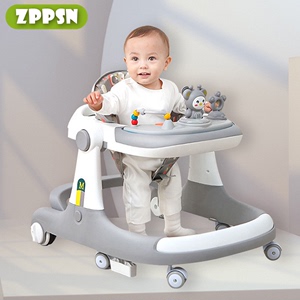 ZPPSN2023新款宝宝学步车手推防o型腿可折叠儿童防侧翻婴儿助步车