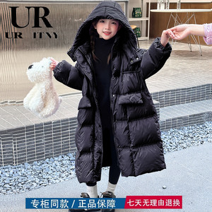 【三折专区】品牌撤柜冬季新款韩版女童加厚棉衣保暖长款羽绒棉服