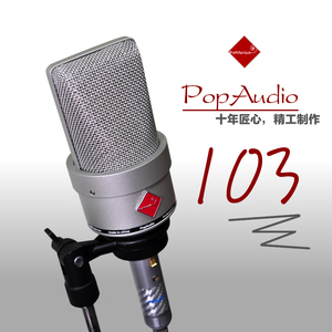 阿疯造/PopAudio 103 专业录音电容话筒纯手工大震膜麦克风小U87