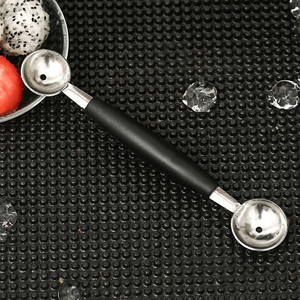 不锈钢水果挖球器 西瓜挖球果勺双头 酒吧果肉球挖勺水果拼盘工具