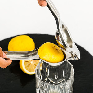 手动榨汁机家用柠檬夹子挤压汁器不锈钢色迷你橙压榨果汁机榨汁器