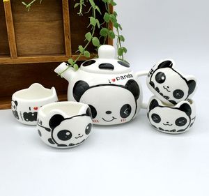 可爱卡通熊猫茶具中国风创意手工陶瓷功夫茶礼盒套装送礼馈赠佳品