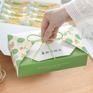 ins绿豆糕包装盒8粒装凤梨酥点心礼盒烘焙高档野餐青团蛋黄酥盒子