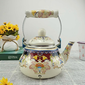 搪瓷茶壶加厚1.5升珐琅冷水壶 烧水壶煤气电磁炉通用礼品功夫茶壶