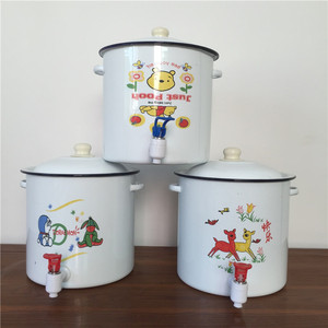 加厚搪瓷桶有盖凉茶水桶油缸装纯净水桶带水笼头茶桶酒茶桶糖茶缸