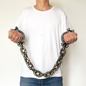 舞台表演李玉和链铐道具塑料仿真锁铐镣铐万圣节囚犯手链脚链锁链