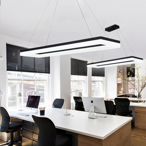 现代简约长方形吊灯北欧灯具创意客厅餐厅吊灯个性办公室LED吊灯