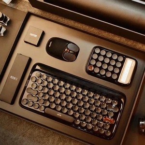 LOFREE洛斐墨金黑色黑金商务套装蓝牙无线机械键盘音箱计算器鼠标