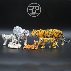 老虎白虎猫科动物停产  英国CollectA你我他仿真野生动物模型玩具