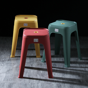 塑料凳子家用加厚大人结实高凳北欧时尚客厅餐厅椅防滑塑胶板凳